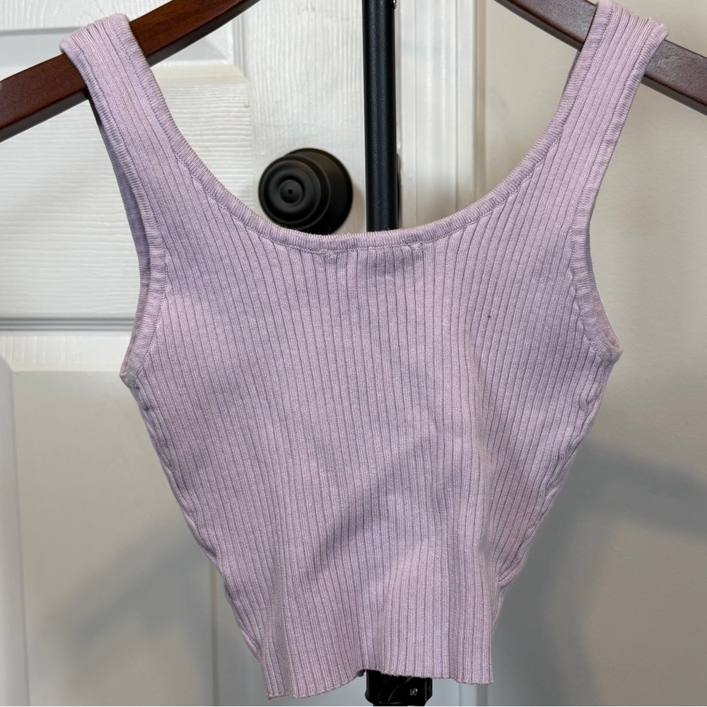 Altar'd State Lilac Ribbed Tank Top - Picture 2 of 5